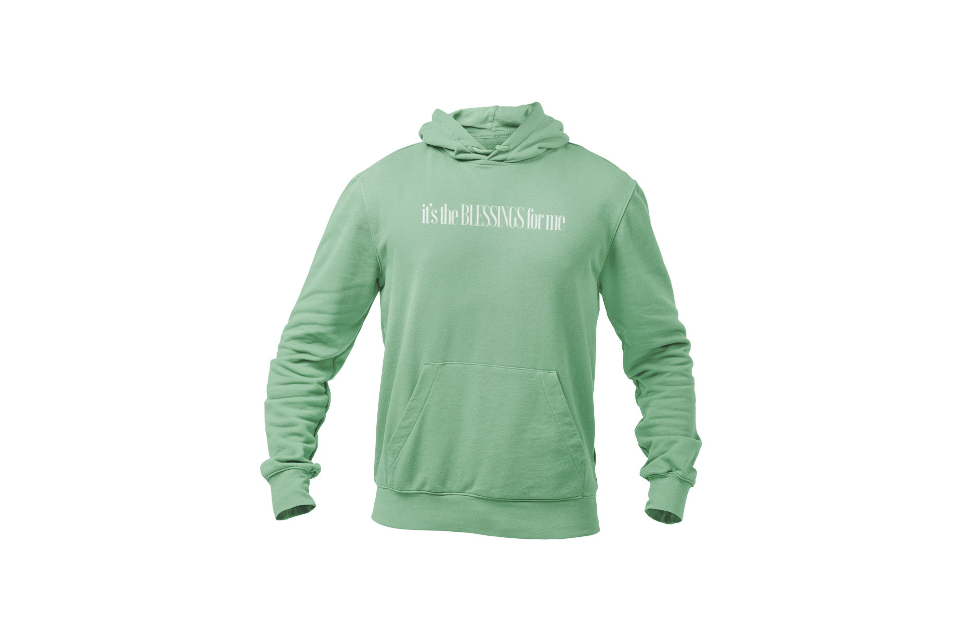 IT'S THE BLESSINGS FOR ME HOODIE- MINT-GREEN