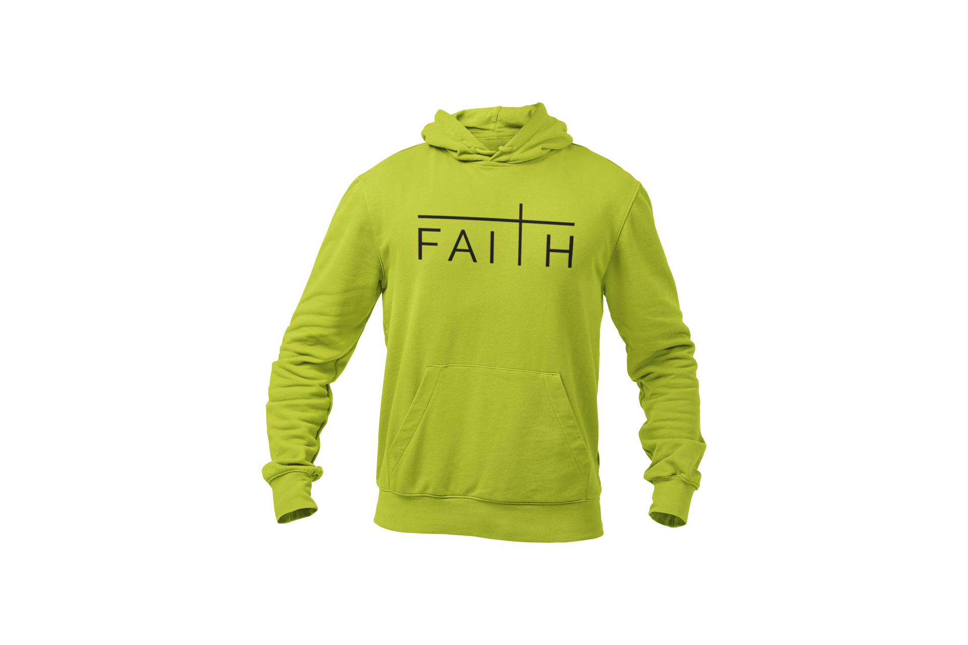 FAITH HOODIE SWEATSHIRT SAFTY GREEN