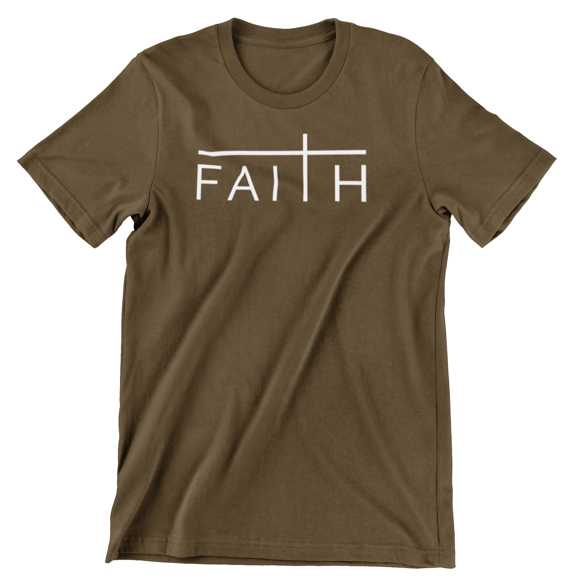 FAITH CHRISTIAN T-SHIRT- CHOCOLATE
