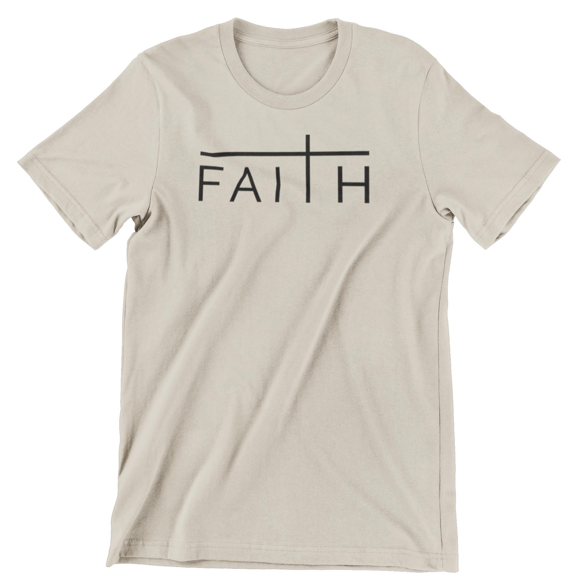 FAITH CHRISTIAN T-SHIRT- TAN