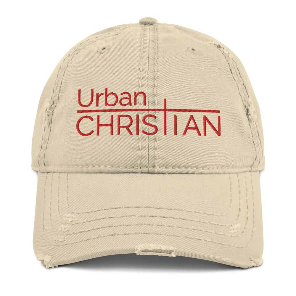 URBAN CHRISTIAN DISTRESSED DAD HAT